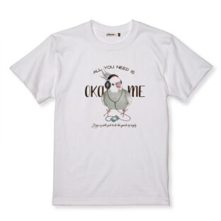 Tシャツ|ヘッドフォンオカメ(ホワイトフェイス)